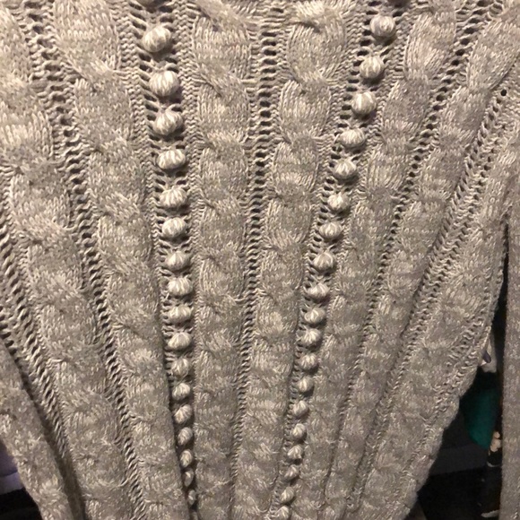 Pom Pom Gray Knit Sweater🧶 - Picture 3 of 5